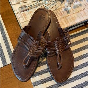 Frye brown leather sandals
